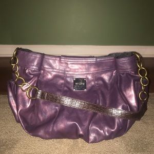 Miche Metallic purple Shell with matching strap.